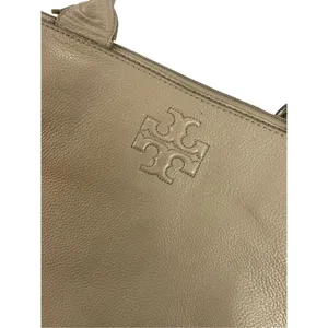 Tory Burch Ella work tote/Large tan pebbled leather/neutral Leather- fair condi thumbnail 7