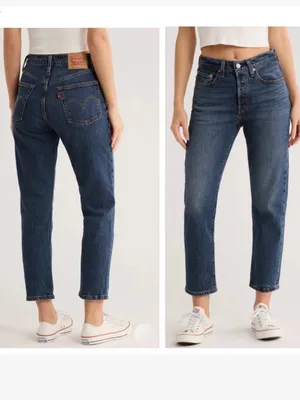 NWT Levi’s Premium 501 Original Crop Jeans Straight Leg Button Fly Sz W29 L26 thumbnail 2