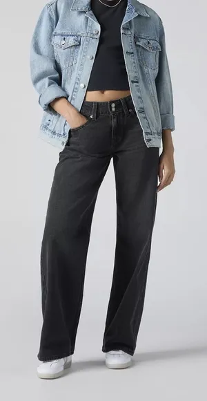Levi’s Superlow Loose Iconic Washed Black‎ Denim Jeans thumbnail 1
