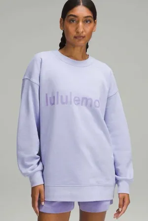 Lululemon NWT Perfectly Oversized Crewneck Sweatshirt Lilac Smoke Size 6 graphic thumbnail 1