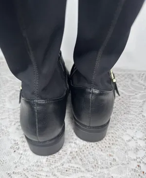 Torrid Quilted black knee high wide calf zip up boots sz 6 thumbnail 5