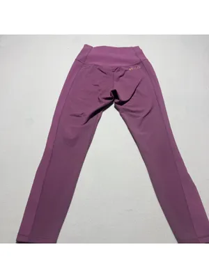 P’TULA x HB Women’s Medium Purple High Rise Ribbed Panel Leggings Yoga thumbnail 6