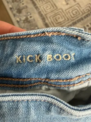 American Eagle Kick Boot Cargo Flare Jeans Size 14 Short Light Wash thumbnail 6