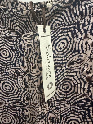 Solitaire Women's Patterned Wide-Leg Pants Size L thumbnail 2