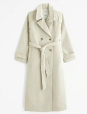 Abercrombie wool blend trench coat thumbnail 1