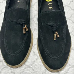 Guess Black Leather Aryana Suede Slip On Loafers Women’s Size 9M thumbnail 5