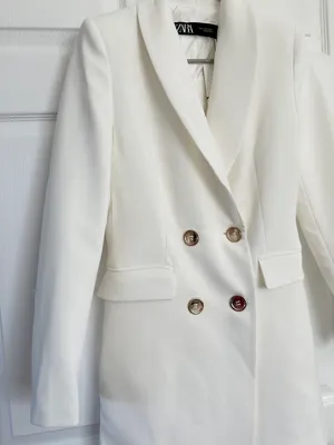 ZARA blazer dress double breasted white thumbnail 8