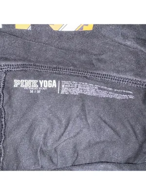 Vintage Y2K Victoria's Secret PINK Foldover Yoga Black Bootcut Pants Woman’s Med thumbnail 5