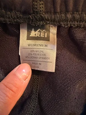 REI Black womens M Joggers Reflective elastic waist zip pocket running warm thumbnail 7