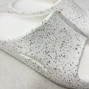 CROCS Mellow Recovery Speckle White and Black Slide Sandal W8‎ / M6 thumbnail 3