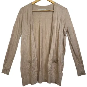 Abercrombie & Fitch Brown Tan Open Front Long Sleeve Cardigan Top Womens Size S thumbnail 1