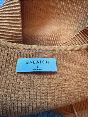 Babaton Artizia Ribbed Knit Cami - Mustard Yellow S thumbnail 3