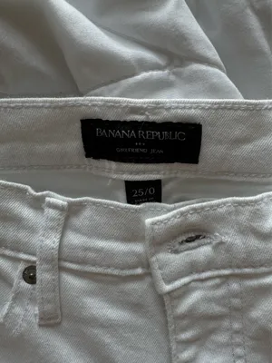 Banana Republic White Jeans Girlfriend thumbnail 3