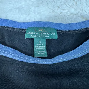 Vintage Ralph Lauren Jeans Co. Black Tee Blue Denim Neckline thumbnail 3