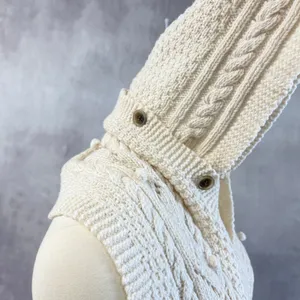 Lands End Cable Knit Detachable Hood Scarf Heritage Winter Resort Lodge Cottage thumbnail 4
