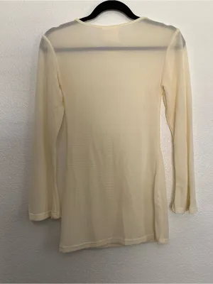 NWT Divino Seas Sheer Long Sleeve Swim Coverup Mini Dress Small thumbnail 4