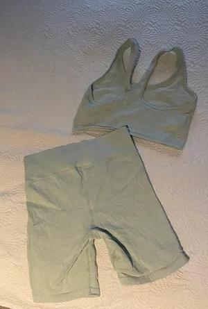 Aerie Biker Shorts and Bra Set thumbnail 2