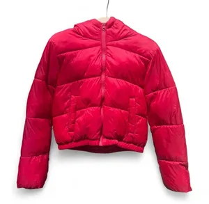 Red hooded puffer jacket size small thumbnail 1