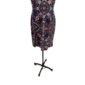 J McLaughlin Devon Sleeveless Shift Dress Blue Red Medallion Print‎ Medium thumbnail 6