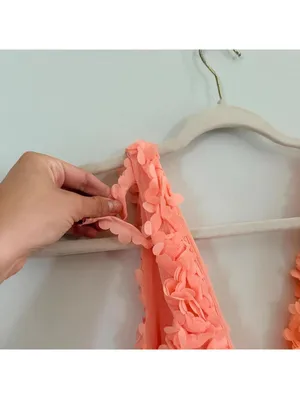 House of CB Faena Sorbet Plunge Floral Appliqué Mini Dress thumbnail 7