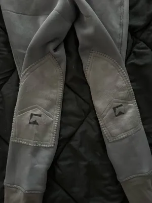 {RIDING SPORT} Knee Patch Gray Fleece-Lined Horseback Riding Breeches Leggings thumbnail 5