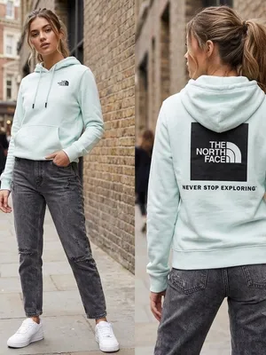 The North Face 2 Sided Hoodie Mint Green Size Medium. thumbnail 2