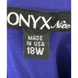 ONYX NITE Roral Blue Embellished Maxi Dress Made In‎ USA - Sz 18W thumbnail 4