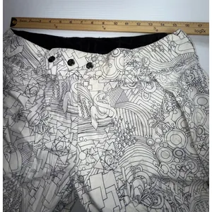 Trilogy Powder Room Women Ski Snowboard Pants L White Black Print 20K Waterproof thumbnail 6