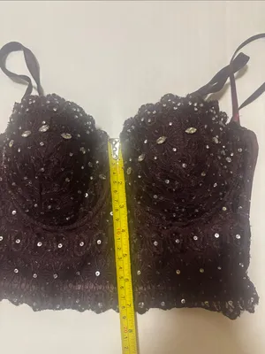 Windsor Embellished Lace Bustier Camisole - Deep Plum S Fall Pinup Coquette Punk thumbnail 10