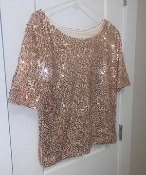 Boutique Sequin Top Gold Size L thumbnail 2