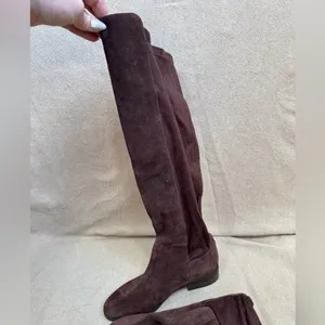 Lucky Brand Women's Brown Suede Calypso Over the Knee Boots Size 5.5M 36 thumbnail 6