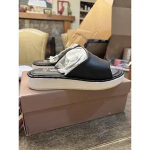 Sarto Franco Sarto‎ A Zoe Black Leather Slide Sandals Braided Accent Size 8 thumbnail 3
