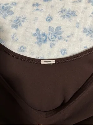 lululemon athletica Long Sleeve V-Neck Top in Dark Brown thumbnail 7