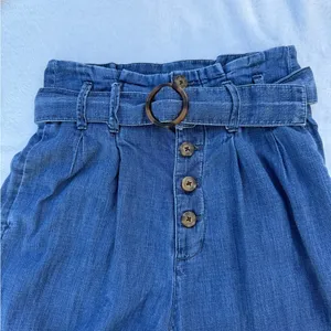 Abercrombie & Fitch Women's‎ Wide-Leg Chambray Pants Size XS – Paperbag Waist thumbnail 2