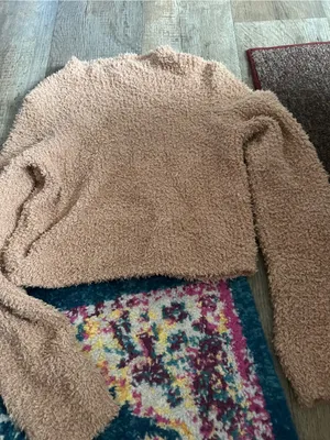 Aerie Cozy Fuzzy Cropped Sweater - Taupe thumbnail 4