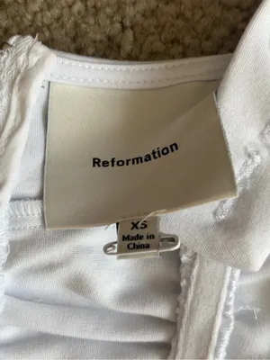 Reformation Linnea going out rush white summer sleeveless Knit Top size xs thumbnail 3