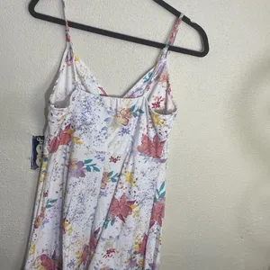 Mudd Womens Dress Size Large White Floral Print Sleeveless Lace Trim dress thumbnail 5