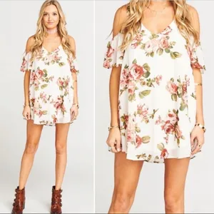 Show Me Your Mumu Floral Rosie Posie Birdie Ruffle Dress, Size XS NWT thumbnail 2