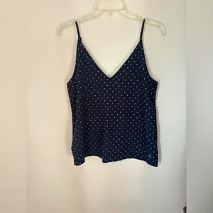 Abercrombie & Fitch Essentials Polka Dot Cami Top Small Navy thumbnail 5