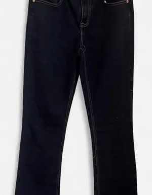 Dickies Women's Navy Blue Straight Leg Denim Jeans Size 6 Long Workwear thumbnail 1