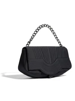 VanEli ❁ Sophisticated Metallic Gunmetal Chain Handle Bag Handbag ❁ Shiny Black thumbnail 2