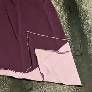 Womens 3/4 Vintage Express Y2K Strapless Asymmetrical Hem Maxi Dress Plum Purple thumbnail 5