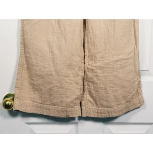 Old Navy Womens High Rise Wide Leg Pants Cotton S Beige Minimal Organic Earthy thumbnail 7