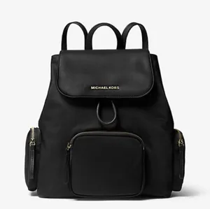 Michael Kors Abbey Large Nylon Backpack, Black New w/Tag Retail $398 thumbnail 3