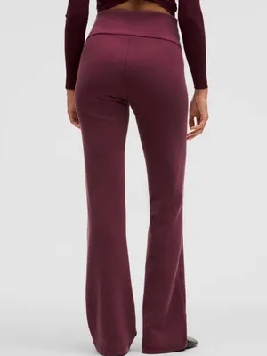 Lululemon Ribbed Softstreme Flared Pant Garnet Size 4 thumbnail 2