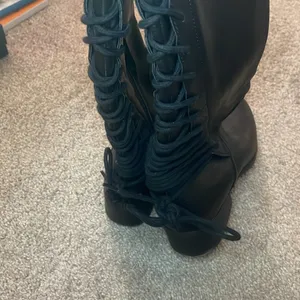 Steve Madden lace up boots black vegan leather 10 thumbnail 7