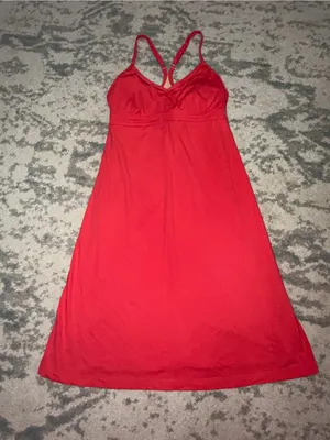 Athleta Coral Athletic Dress Built In Bra Strappy Activewear XS thumbnail 2