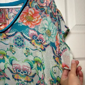 Johnny Was Floral Sheer Tunic thumbnail 3