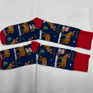 Christmas Winter Reindeers Crew‎ Socks - NEW in Bag. thumbnail 7