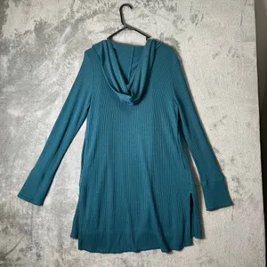 Athleta Harmony Wrap Cardigan Ribbed Borealis Green XS Comfort‎ Lounge Pockets thumbnail 3